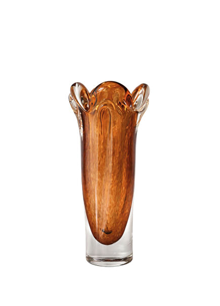 Tulip Amber Glass Vase