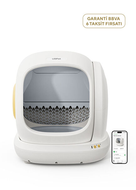 UBPet Ucat C20 Akıllı Otomatik Mobil Uygulama Kontrollü 38DB Sessiz Ağırlık Sensörlü Kedi Tuvaleti
