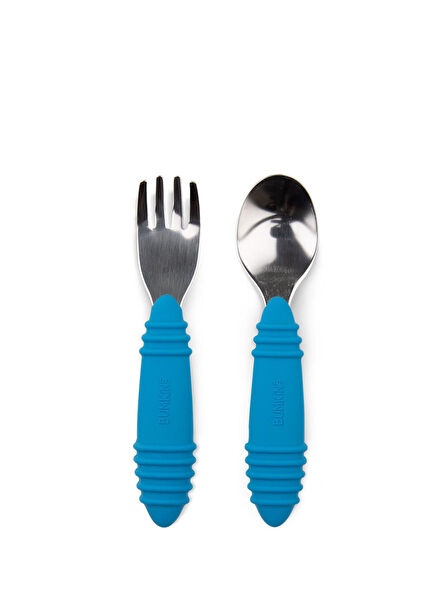 Dark Blue Stainless Steel Kids Cutlery Set