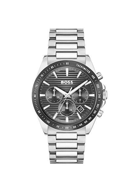 HB1514290 Metalik Gri Çelik Erkek Kol Saati