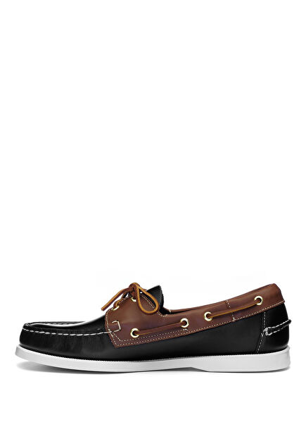 Portland Black Brown Mens Leather Loafer