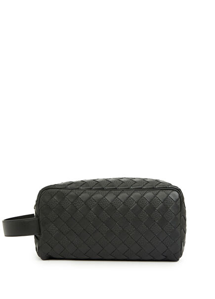 Siyah Deri Tıraş Çantası