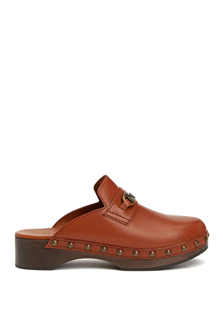 Azora Brown Women's Leather Slippers