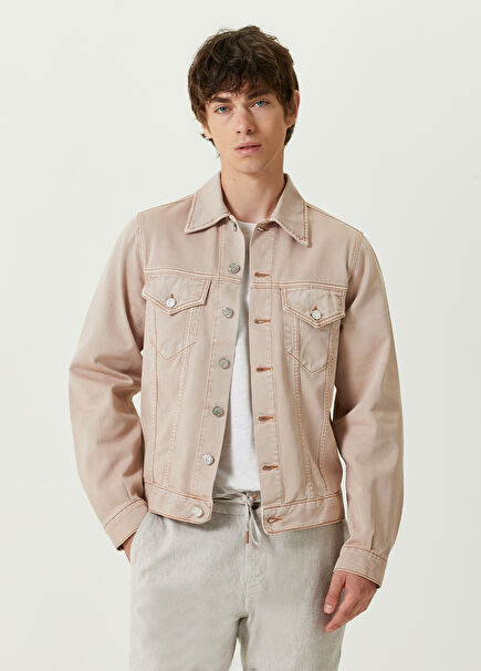 Sand Logo Denim Jacket