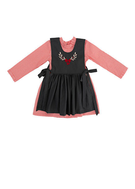 Rae Green Red Long Sleeve Girls' Dress
