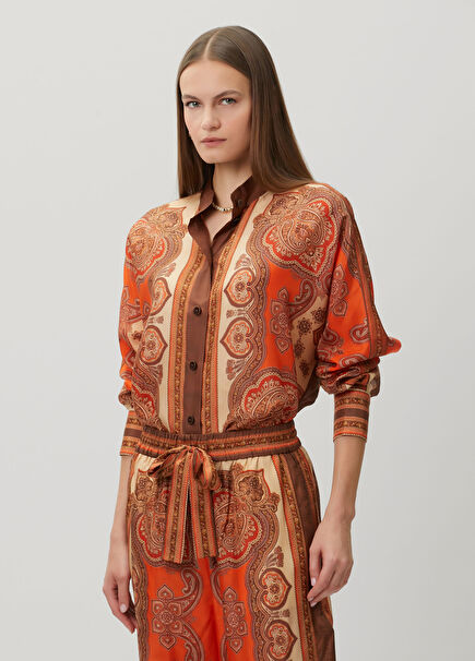 Mahon Ethnic Print Silk Shirt