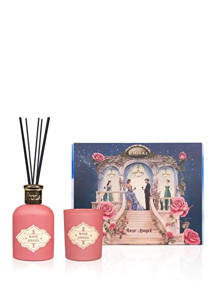Rose Angel Candle and Air Freshener Set of 2