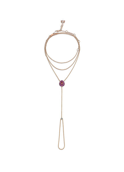 Pave Safir Kadın Altın Şahmeran Bileklik