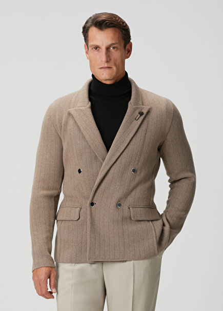 Taba Yün Kruvaze Ceket