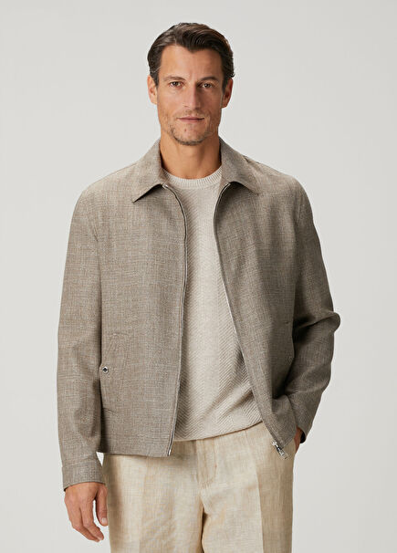 Bej Yün Dış Gömlek