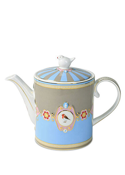 Love Birds Mavi Haki Demlik