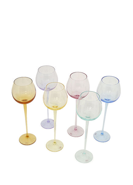 Colorblocked 6li Kristal Kadeh Seti