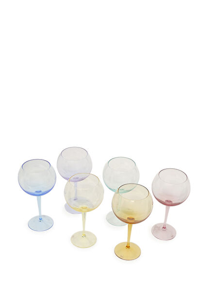 Colorblocked 6li Kristal Kadeh Seti