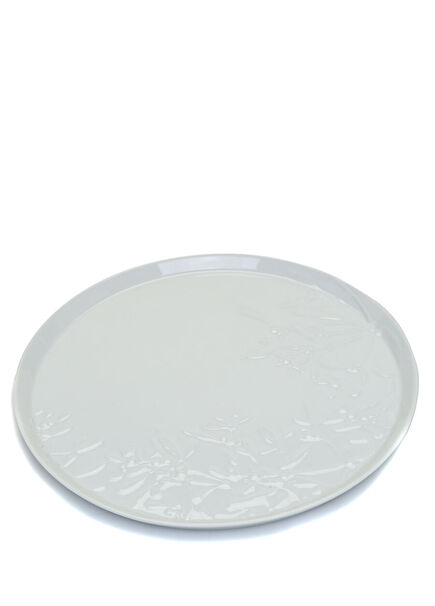 Promenade White Patterned Porcelain Tart Plate