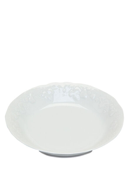 California Beyaz Yuvarlak Formlu Porselen Tabak