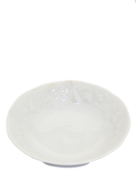 Beyaz Yuvarlak Formlu Porselen Salata Kasesi