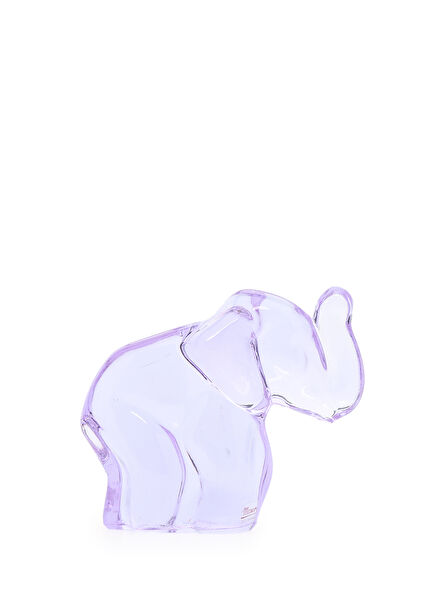 Transparent Elephant Shaped Crystal Sculpture