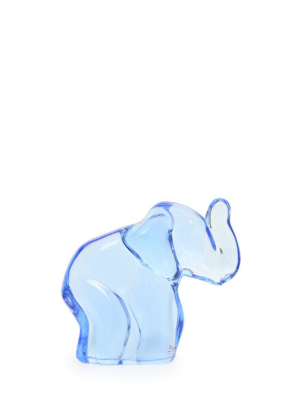 Transparent Elephant Shaped Crystal Sculpture