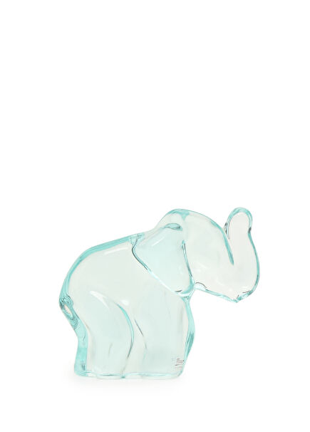 Transparent Elephant Shaped Crystal Sculpture