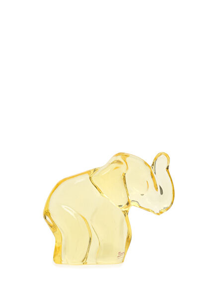 Transparent Elephant Shaped Crystal Sculpture
