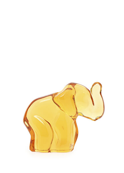 Transparent Elephant Shaped Crystal Sculpture