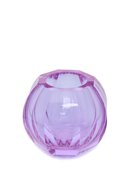 Purple Beauty Round Shaped Crystal Vase