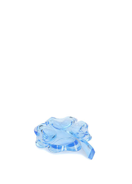 Blue Clover Shaped Crystal Paperweight