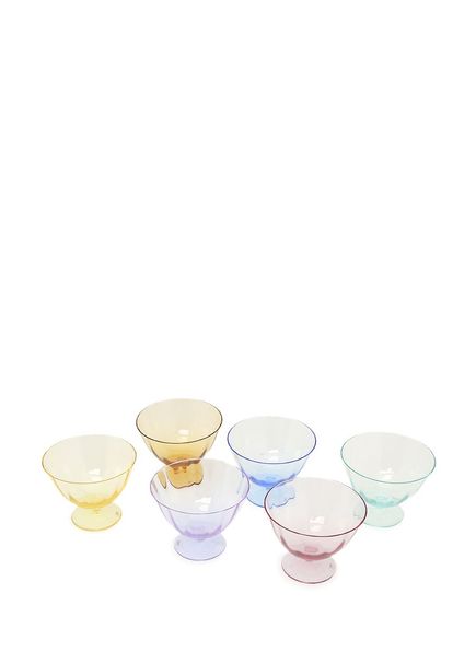 Colorblocked El Yapımı 6li Kristal Dondurma Seti