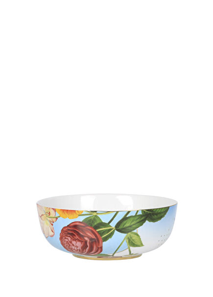 Royal Mavi Çiçek Desenli Kase