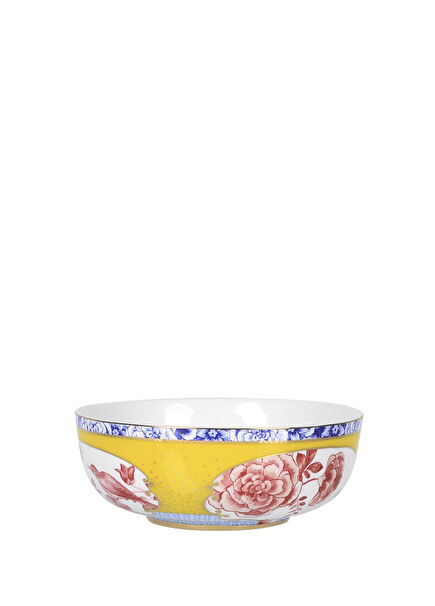 Royal Sarı Çiçek Desenli Kase