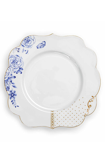Royal Beyaz Altın Renkli Kahvaltı Tabağı