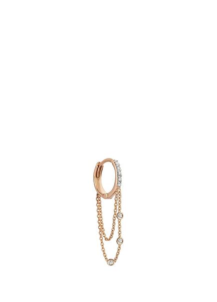Gold Chain Dangle Diamond Women's Gold Earring