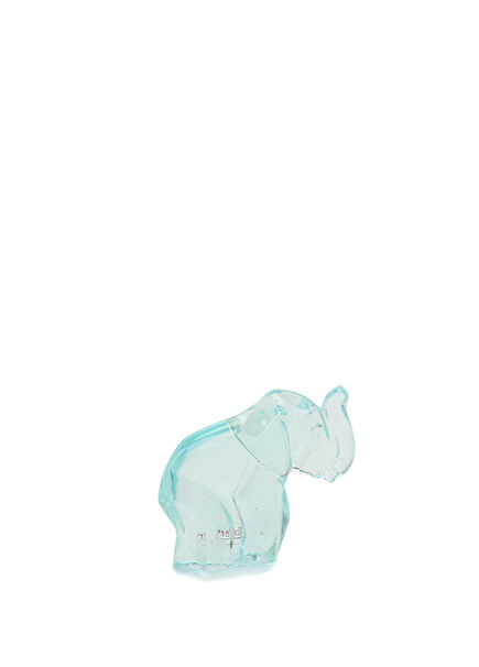 Blue Elephant Shaped Crystal Object