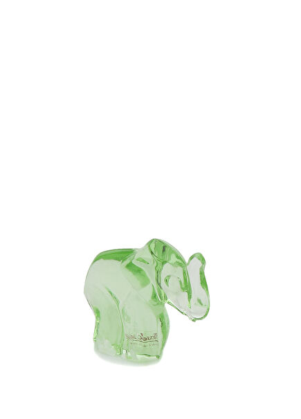 Green Elephant Shaped Crystal Object
