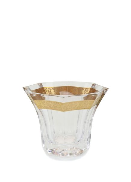 Gold Şerit Detaylı Kristal Vazo