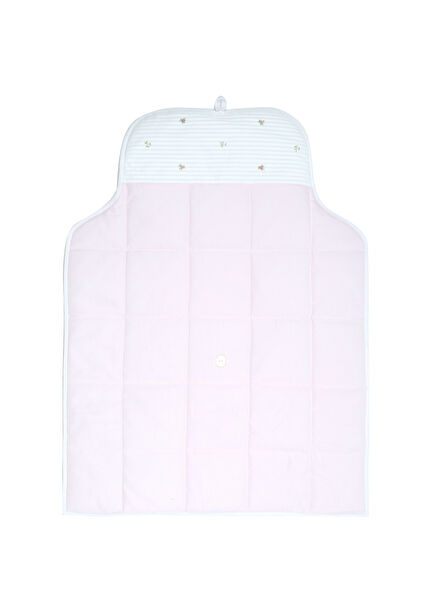 Pink Star Embroidered Baby Girl Changing Pad Cover