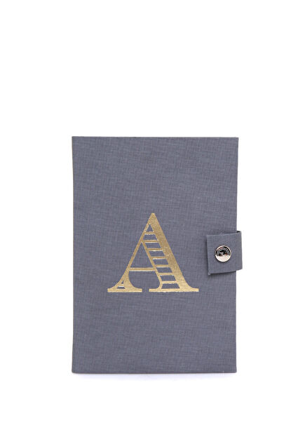 Lila Harf Baskılı Çıtçıtlı Defter