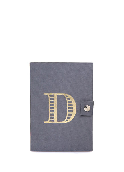 Lila Harf Baskılı Çıtçıtlı Defter