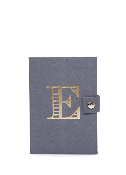 Lila Harf Baskılı Çıtçıtlı Defter