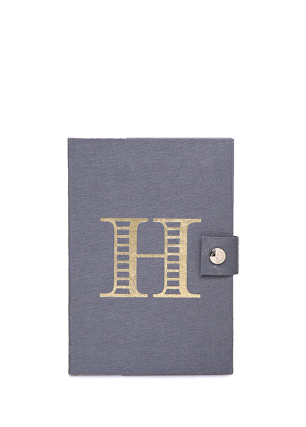 Lila Harf Baskılı Çıtçıtlı Defter