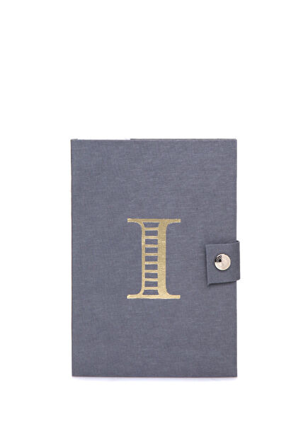 Lila Harf Baskılı Çıtçıtlı Defter