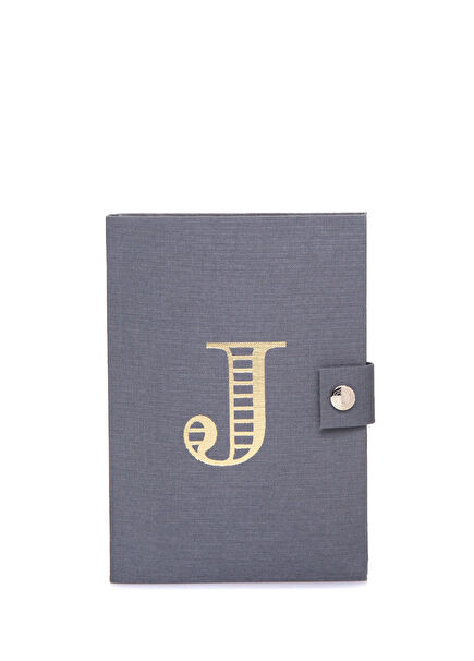 Lilac Letter Printed Snap Notebook