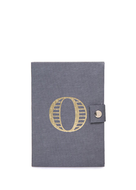 Lila Harf Baskılı Çıtçıtlı Defter