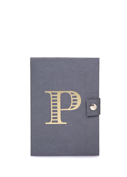 Lila Harf Baskılı Çıtçıtlı Defter