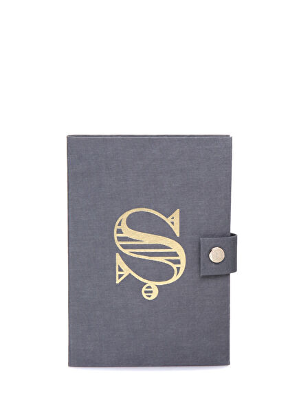 Lila Harf Baskılı Çıtçıtlı Defter