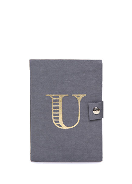 Lila Harf Baskılı Çıtçıtlı Defter