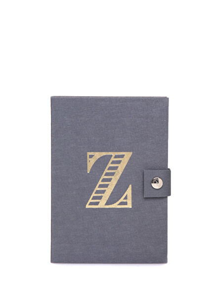 Lila Harf Baskılı Çıtçıtlı Defter