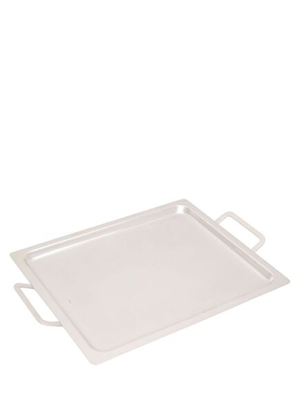 Sava Medium Dikdörtgen Formlu Gümüş Tepsi