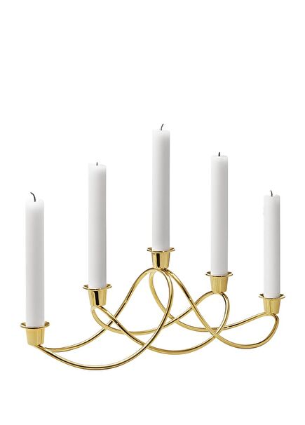 Harmony Gold 5-Arm Decorative Candlestick
