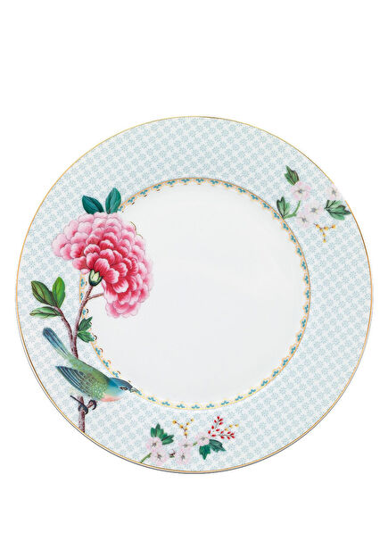 Blushing Birds Çiçekli Porselen Tabak